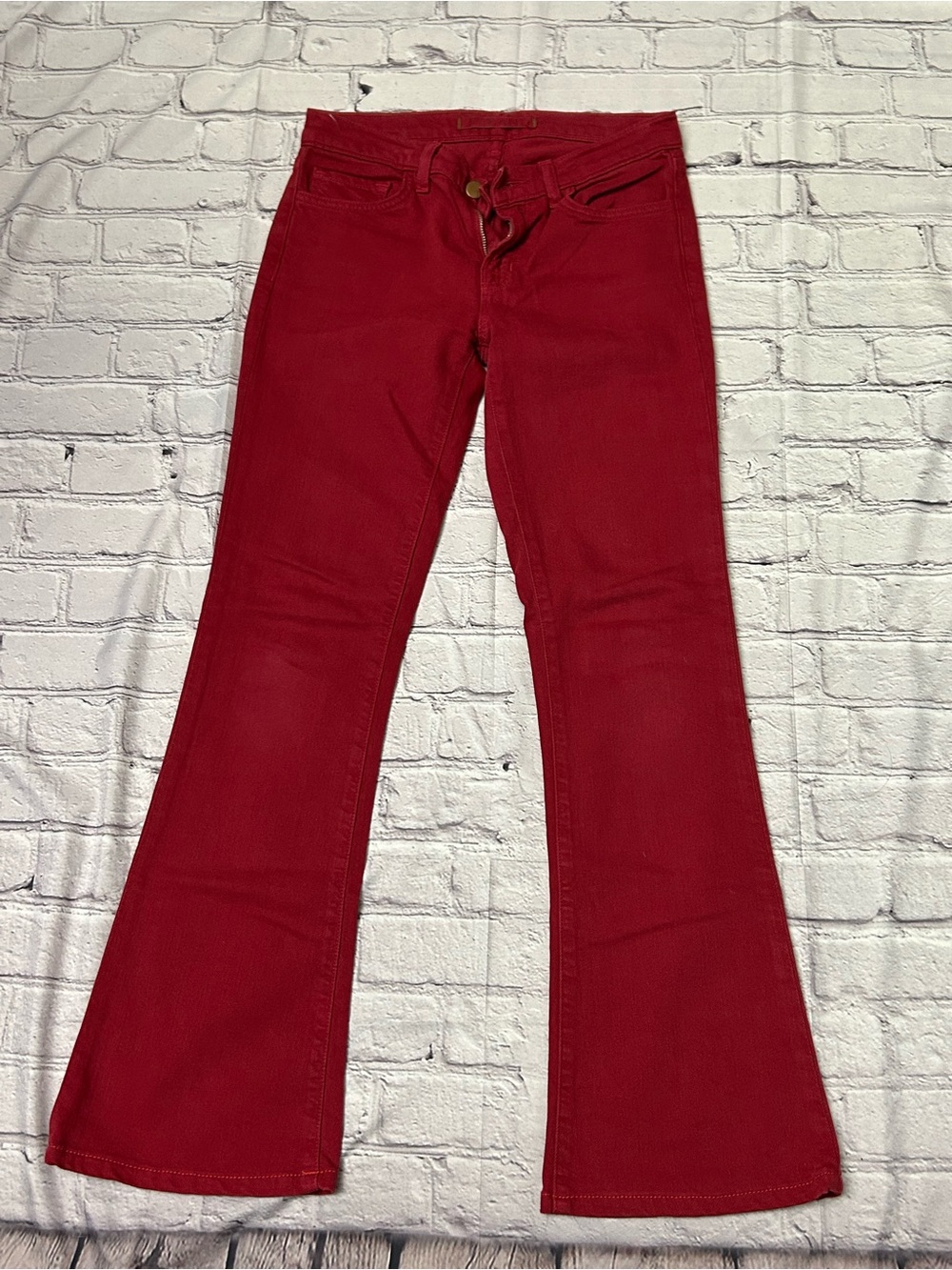 J Brand Red Flare Jeans